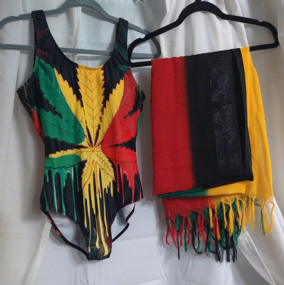 None Other - bathing suit and sarong NWOT